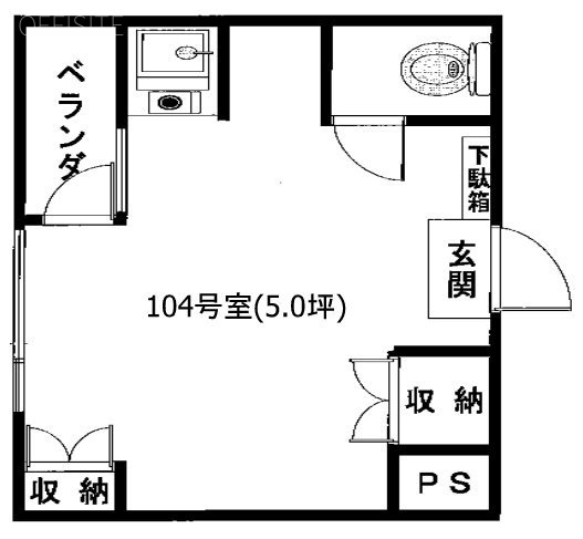 ワイティーコート104 間取り図