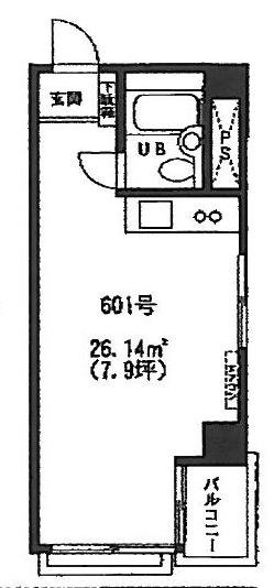 ハイツ日本橋601 間取り図