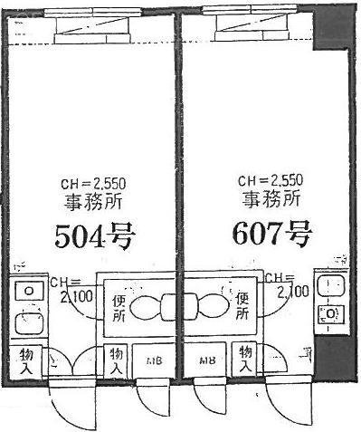 両国ダイカンプラザ504 間取り図