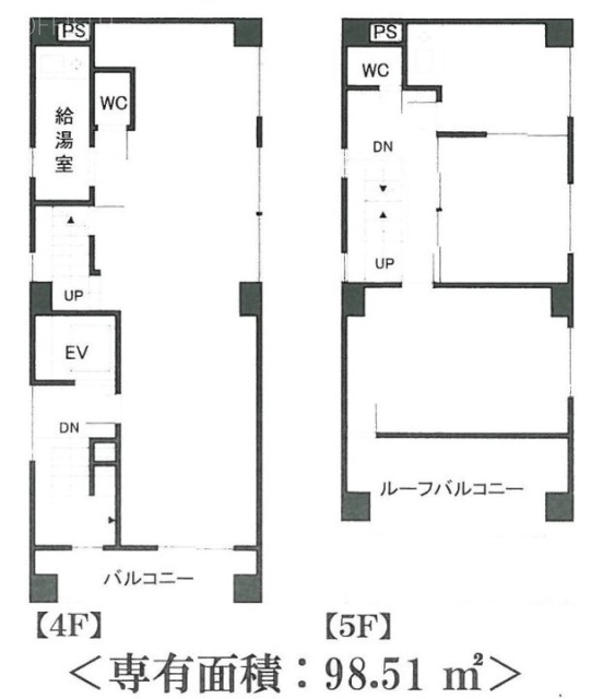 アンバービル4F～5F 間取り図