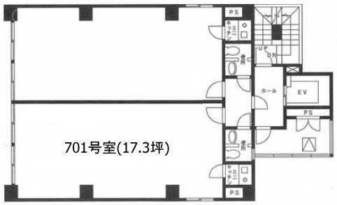 スケガワビル701 間取り図