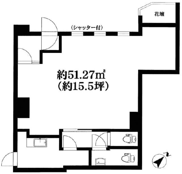 エクセル旗の台ビル1F 間取り図