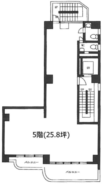 相模屋第2ビル5F 間取り図