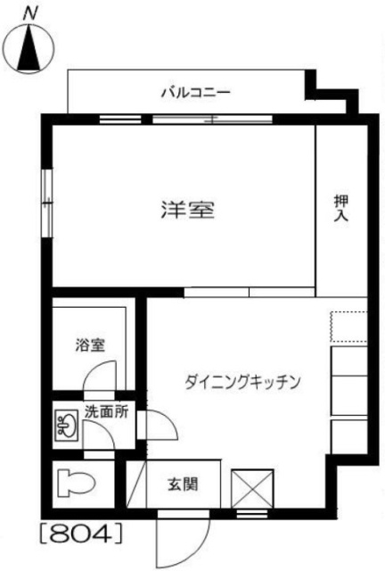 池之端ヒロ・ハイツ804 間取り図