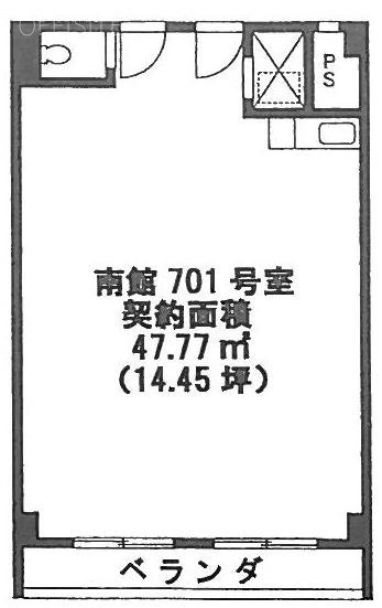 岡三桜丘南館ビル701 間取り図