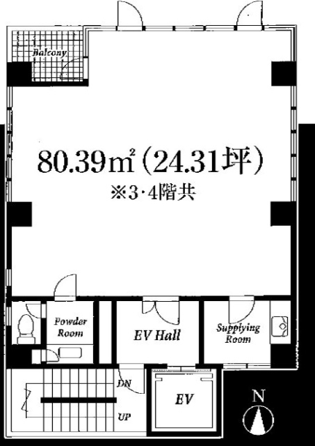 横浜西口平沼ビル3F 間取り図