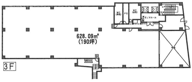 アサヒニューシティビル3F 間取り図