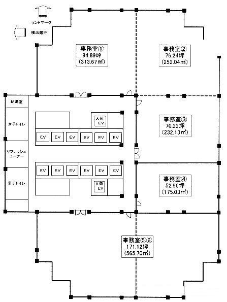 日石横浜ビル12F 間取り図