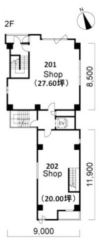 エレメンツ新宿ビル202 間取り図