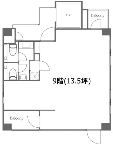 ファイン青山9F 間取り図