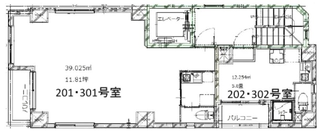 エマーレ日本橋富沢町201 間取り図