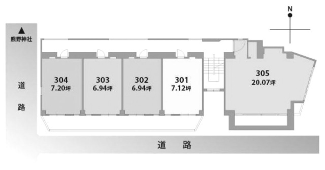 ローザビアンカ301・302・303 間取り図