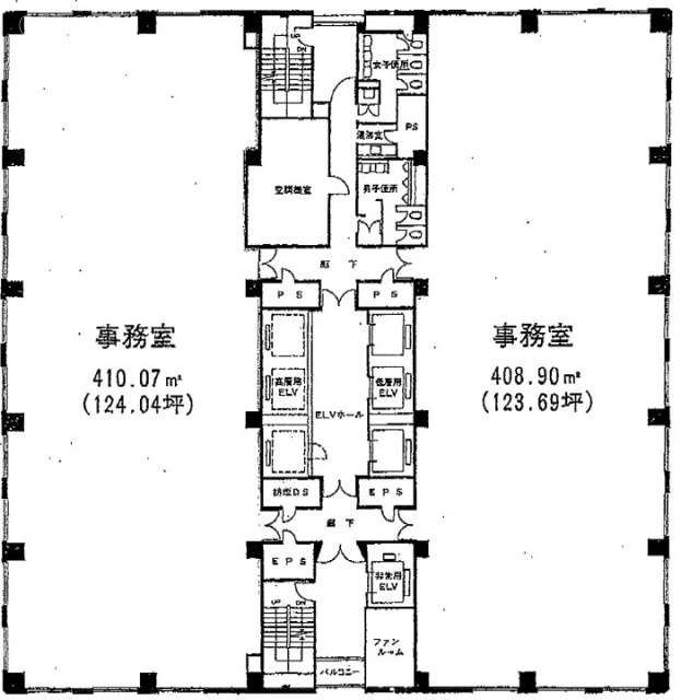 新大崎勧業(大崎ニューシティ4号館)ビル西 間取り図