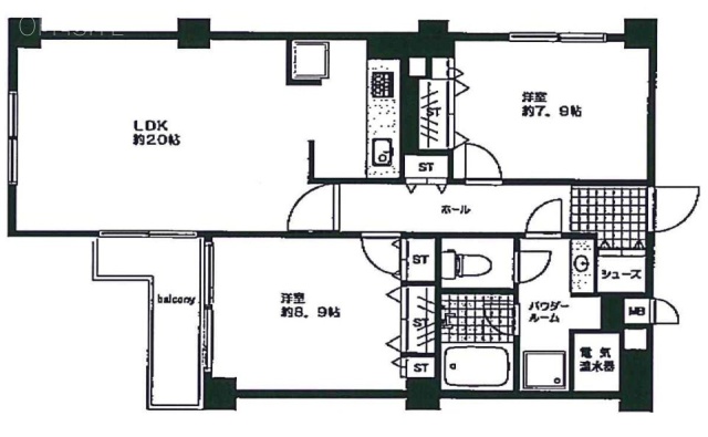 パレロワイヤル南青山104 間取り図