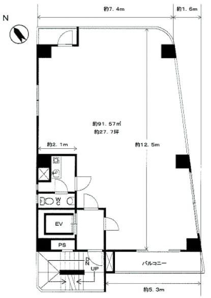 小川ビル4F 間取り図