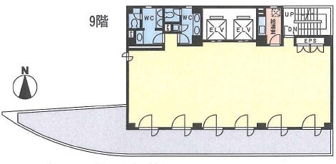 日本地所ブルックスビル9F 間取り図