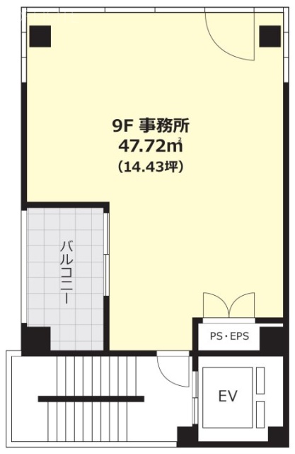 ARUGA22ビル9F 間取り図