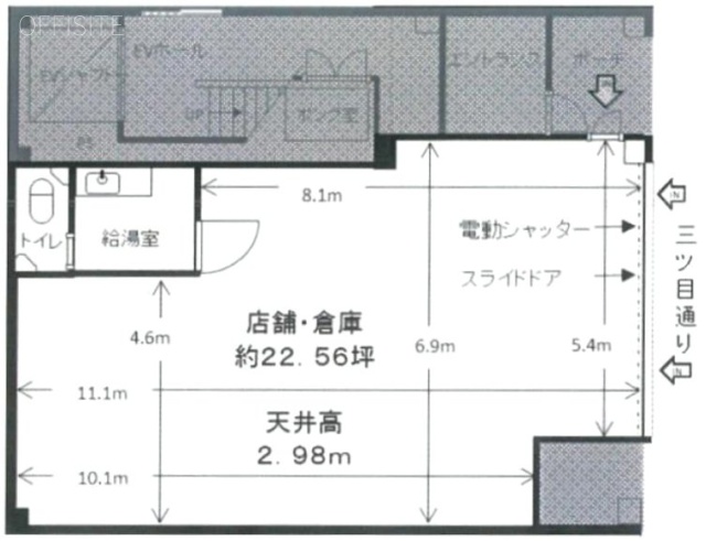 岩ビル1F 間取り図