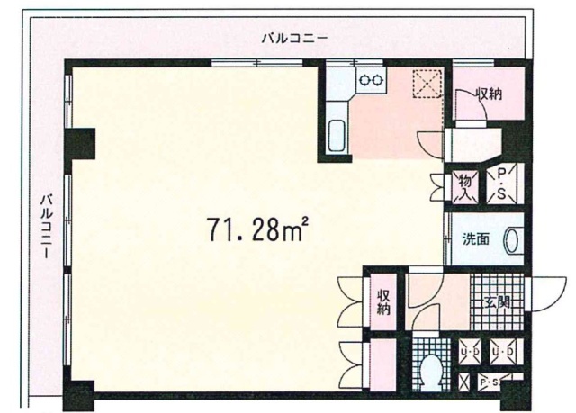 第25宮庭マンション6F 間取り図