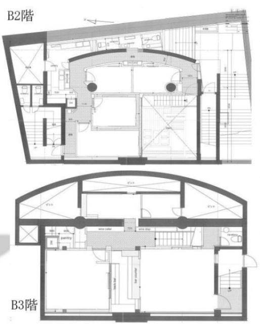 KHK西麻布ビルB3F～B2F 間取り図