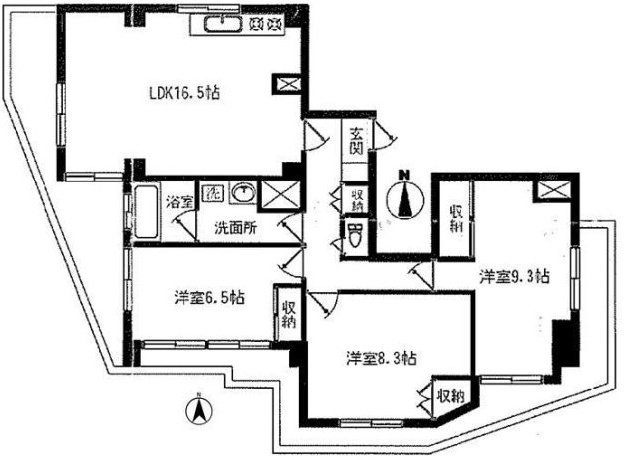 神田セントラルプラザ1202 間取り図