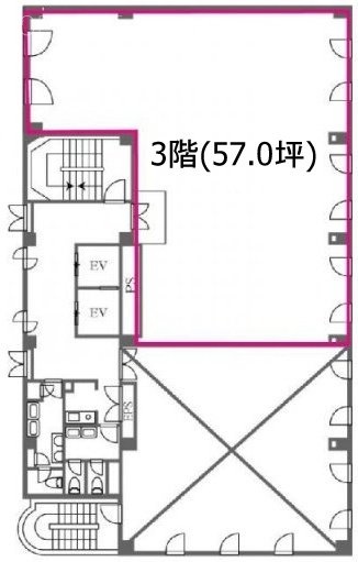 交通ビル3F 間取り図