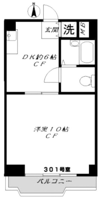 プラザフェリスオンダ301 間取り図