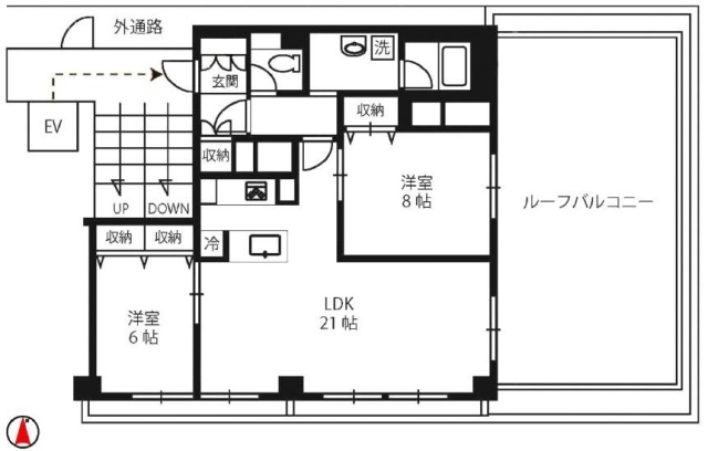 ハイネス麻布401 間取り図