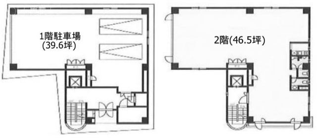 友和ビル1F～2F 間取り図