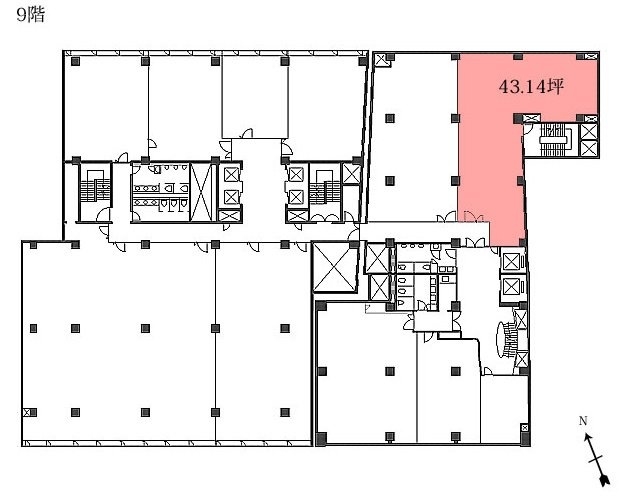 虎ノ門実業会館(本館)9F 間取り図