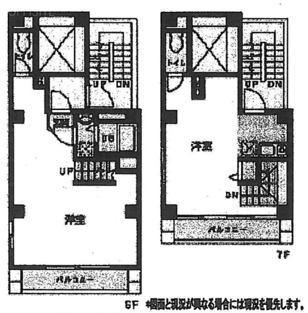 アソルティ市ヶ谷ビル6F～7F 間取り図