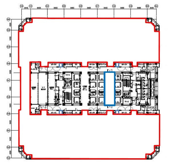 晴海アイランドトリトンスクエアオフィスタワーY棟18F 間取り図