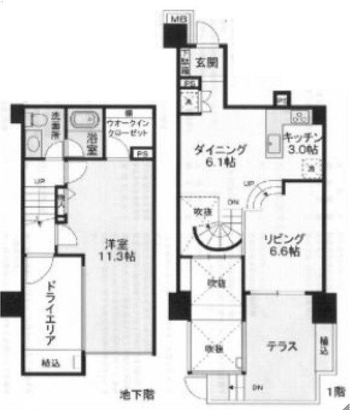 朝日サテライト六本木104 間取り図