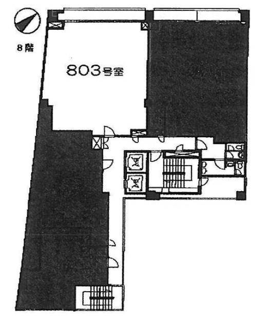 カコー桜丘ビル803 間取り図