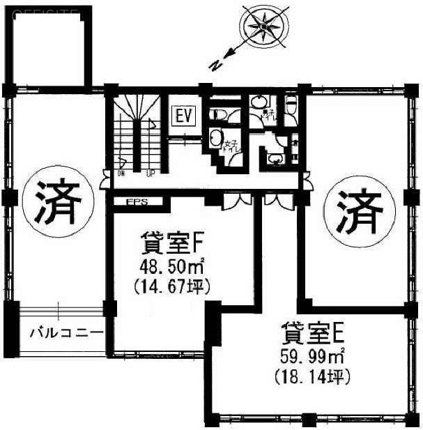 日鴻ビルF 間取り図