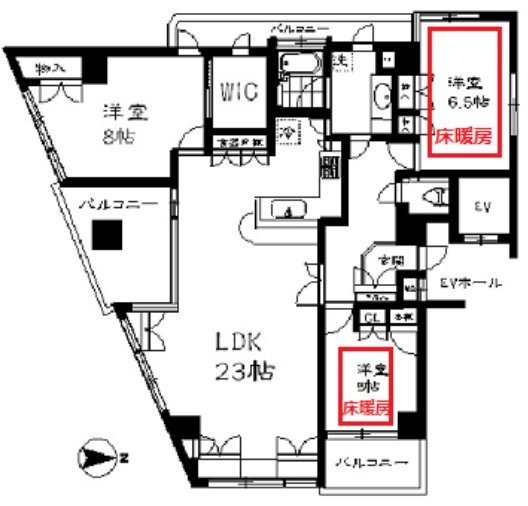 サポーレ立花ビル501 間取り図