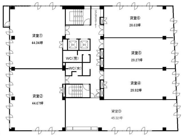 松亀センタービル1・2 間取り図