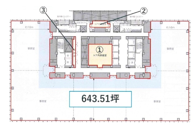 グラントウキョウサウスタワーコア1 間取り図
