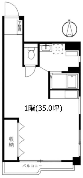 クレストワンビル1F 間取り図