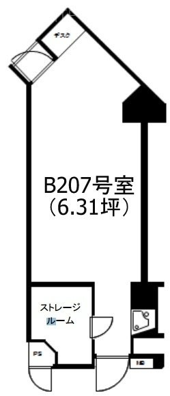 VILLA MODERNA(ビラ・モデルナ)B207 間取り図