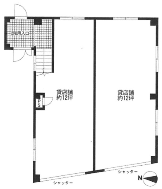 オーキッドハウスビル1F 間取り図