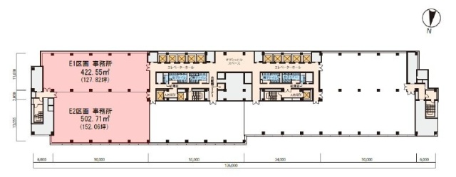 渋谷マークシティ東E1 間取り図