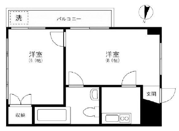 トキワマンションK 間取り図