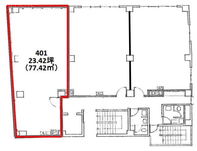 ジブラルタ生命市川ビル401 間取り図