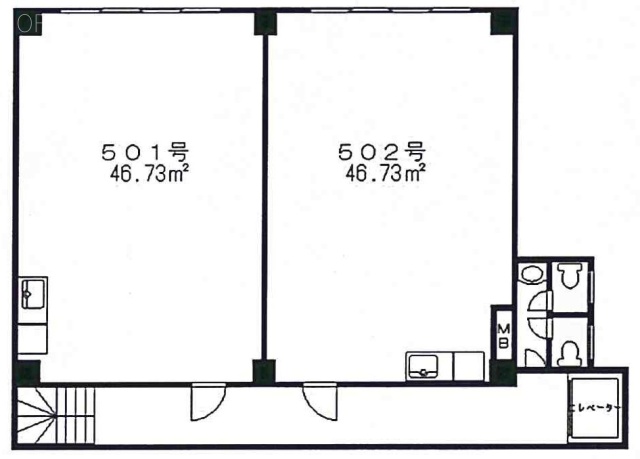 レドンドⅡビル501 間取り図