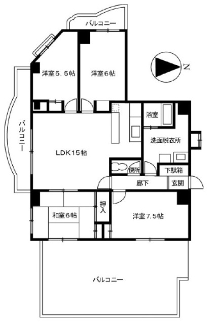 西央レジデンツ801 間取り図