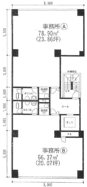 マルイチ(丸一)ビルB 間取り図