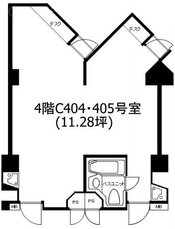 VILLA MODERNA(ビラ・モデルナ)C404・405 間取り図