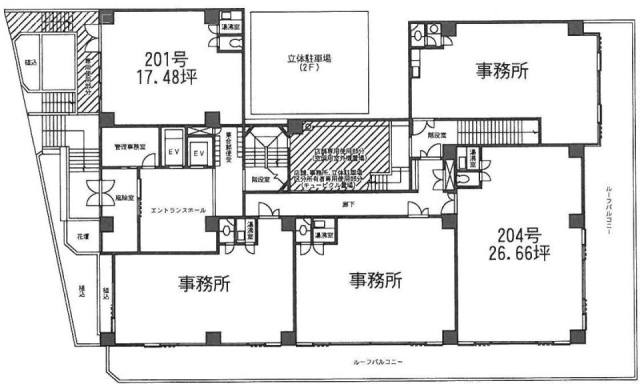 桔梗ライオンズマンション平河町201 間取り図