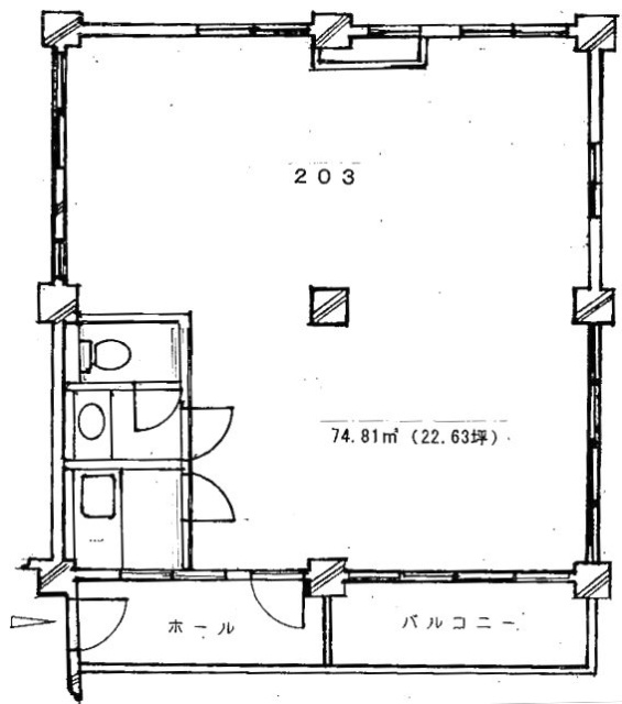 赤坂ハイツビル203 間取り図